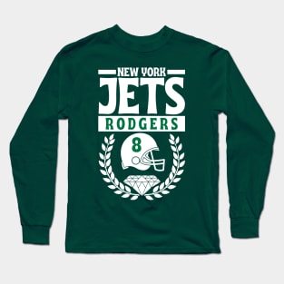 New York Jets Aaron Rodgers 8 Helmet American Football Long Sleeve T-Shirt